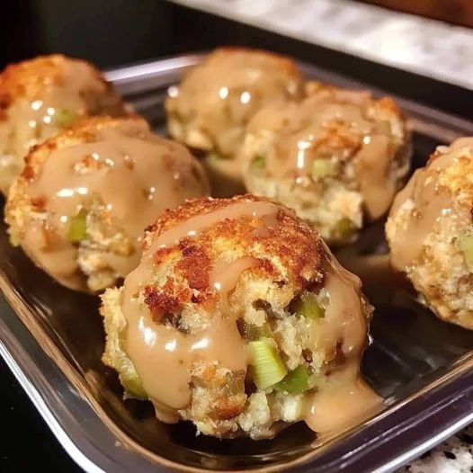 Balls made of leftover turkey and stuffing. 461726553_558968723365038_8417789311156355664_n