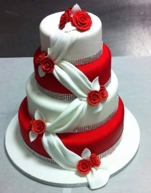 Here’s a detailed guide and recipe to recreate this stunning Red & White Celebration Cake: 331592398_156510990586670_6676279371431841520_n