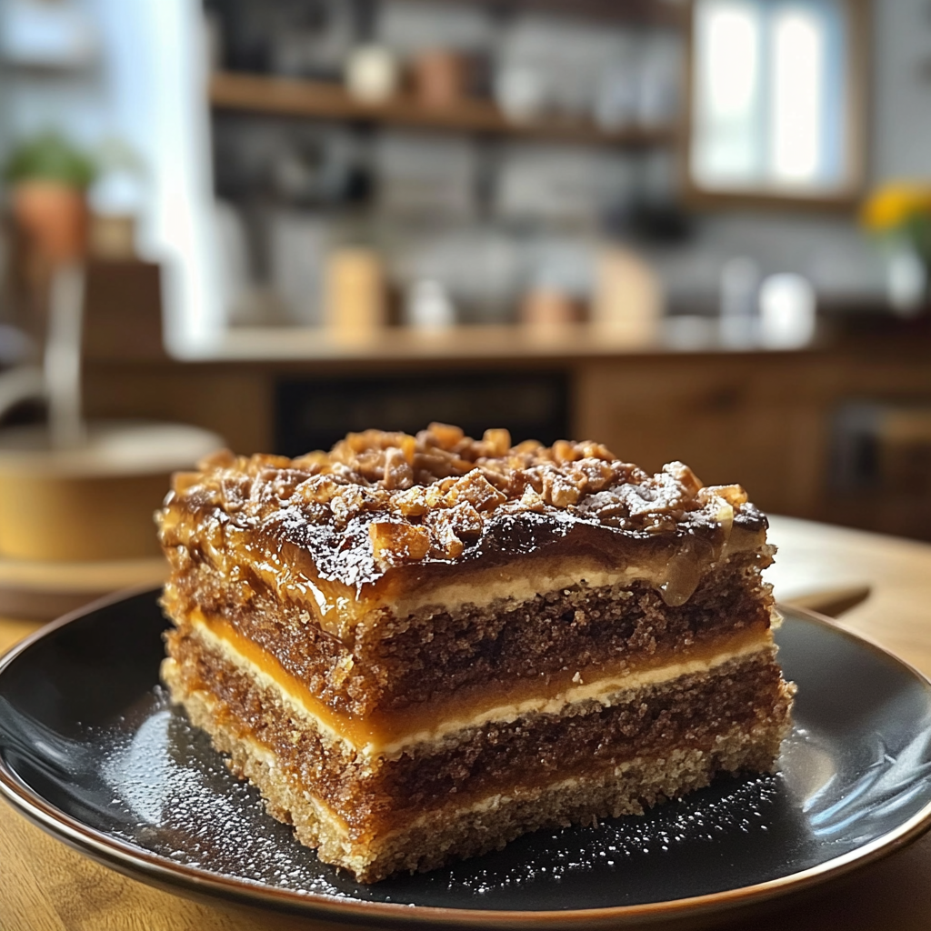 Hungarian Dobos Torte: A Stunning Layered Dessert docskantari_Ultra-detailed_close-up_of_Homemade_Hungarian_Dob_93538d60-4ffb-43ff-a86e-ac784cff7ac1_1
