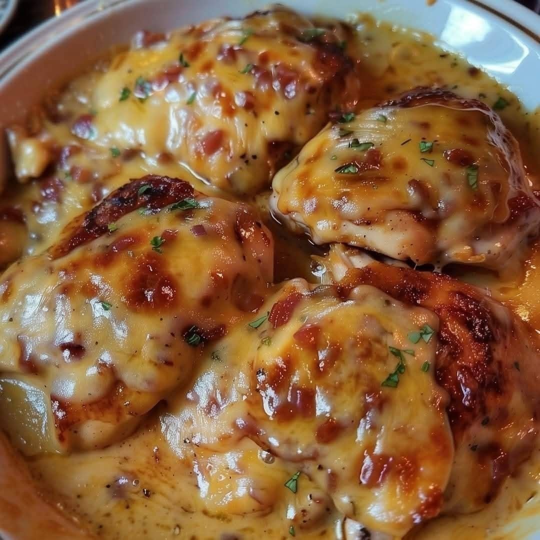 Title: The Dish That Left Him Speechless — Chicken Alfredo Bake That Won’t Last Long! 482259392_2072280549958461_287231927383646658_n